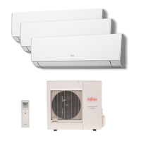 Ar Condicionado Multi Tri Split Inverter Fujitsu 24.000 Btus (2x Evap 9.000 e 1 Evap 12.000) Quente/Frio 220V Monofásico