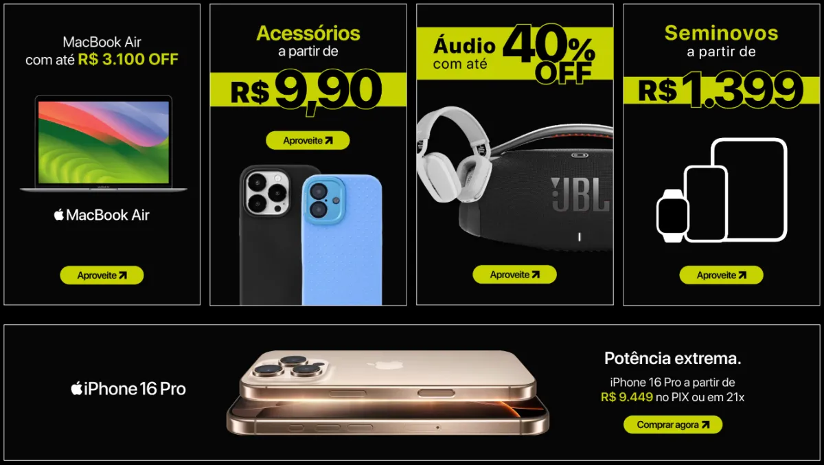 Destaques da Black Friday da iPlace