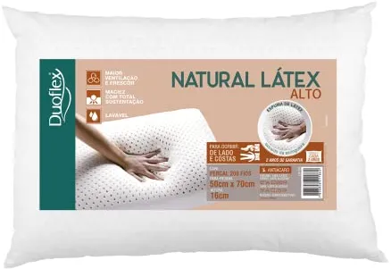 Travesseiro Duoflex Natural Látex Alto LN1109