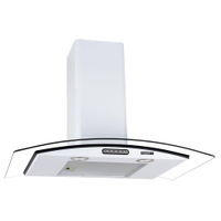 Coifa de Parede 80cm Vidro Curvo Slim Fogatti Branco - 220V