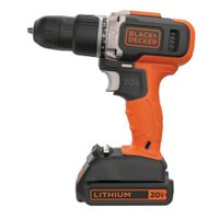 Parafusadeira Furadeira de Impacto 38 Pol 20V com Bateria Max Li-Ion e Carregador Bivolt BLACKDECKER-BCD704C1