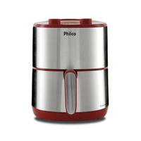 Fritadeira Elétrica Air Fryer Philco Redstone PFR10VI Inox 4L Vermelha - 127V
