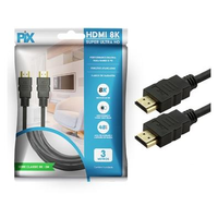 Cabo HDMI 2.1 PIX, 8K HDR 19P, 30AWG, 3M - 018-1030