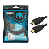 Cabo HDMI 2.1 PIX, 8K HDR 19P, 30AWG, 1.5M - 018-1015