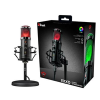 Microfone Streamer Trust Gaming GXT 256 Exxos Podcast, RGB, USB - 23510
