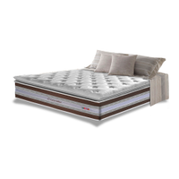 Colchão King de Molas Ensacadas D33 com Pillow TOP Cama inBox Select 193x203x32 Café