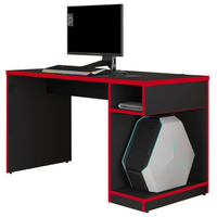 Mesa Para Computador Notebook Gamer X Preto/Vermelho - Fit Mobel