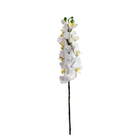 Flor Orquídea Phalaenopsis Artificial Branco 77 cm - D'Rossi