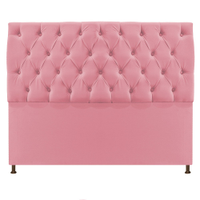 Cabeceira Sofia 195 cm King Size Suede Rosa Bebê - Amarena Móveis