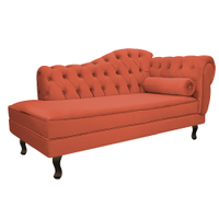 Recamier Diana 140cm Lado Esquerdo Suede Terracota - Amarena Móveis