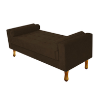 Recamier Baú Félix Casal 140cm Suede Marrom - Amarena Móveis