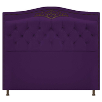 Cabeceira Estofada Yasmim 195 cm King Size Suede Roxo - Amarena Móveis