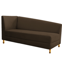 Recamier Valéria 140cm Lado Direito Suede Marrom - Amarena Móveis