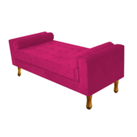 Recamier Félix Casal 140cm Suede Pink - Amarena Móveis