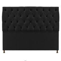 Cabeceira Sofia 160 cm Queen Size Suede Preto - Amarena Móveis