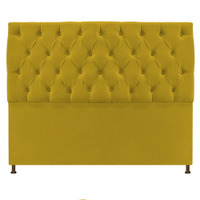 Cabeceira Sofia 160 cm Queen Size Suede Amarelo - Amarena Móveis