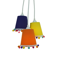 Lustre Pendente Quarto Infantil Pompons Coloridos