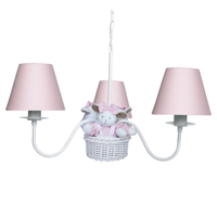 Lustre 3L Toys Ovelha Rosa Quarto Bebê Infantil Menina