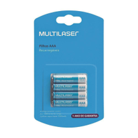 Pilhas Recarregáveis AAA 1000Mah com 4 Unidades Multi - CB050 CB050