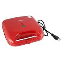 Sanduicheira e Grill Vermelha LED ON/OFF 750W AMS 370 RED - 110V
