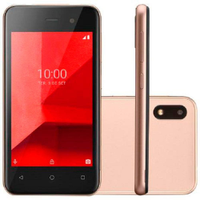 Smartphone Multilaser E Lite Dourado com 32GB, 512MB de RAM, Tela 4, Android 8.1, Dual Chip, Câmera 5MP, 3G, Bluetooth e Processador Quad core