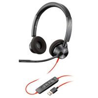 Headset Plantronics Poly Blackwire BW3320-M, USB A, PC/Mobile, Stereo, Preto - 214012-101