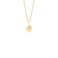 Pingente Personalizável Coração em Ouro Amarelo 18k com Andaluzita