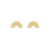 Brinco Fun Arco Íris em Ouro Amarelo 18k com Diamantes