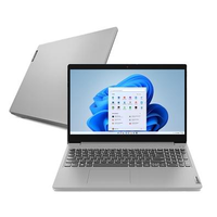 Notebook Lenovo Ultrafino IdeaPad 3 Ryzen 7-5700U, 8GB, SSD 256GB, Windows 11, 15.6, Prata - 82MF0004BR