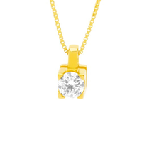 Pingente Solitário em Ouro Amarelo 18k com Diamante 0,15 ct