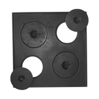 Chapa Quadrada Fogão Lenha 4 Furos Com Tampa 45x45cm