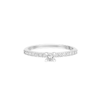 Anel Solitário Shapes em Ouro Branco 18k com Diamantes 0,37 ct