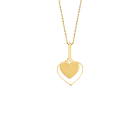 Pingente Personalizável Coração em Ouro Amarelo 18k