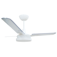 Ventilador Luz Led Vinius Branco 220V 3 Pás Transparentes