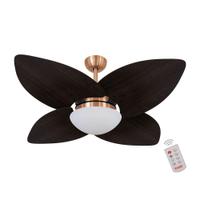 Ventilador de Teto Kovalski Cobre 4 Pás Tabaco 127V com Controle