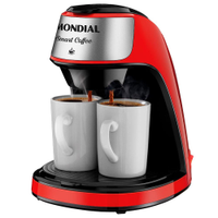 Cafeteira Elétrica Mondial Smart Coffee C-42 com 2 Xícaras - Vermelha - 220v