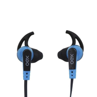 Fone De Ouvido Intra Auricular Esportivo Com Microfone Oex Sprint Fn206 - Azul