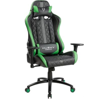 Cadeira Gamer Husky Gaming Hailstorm, Preto e Verde, Com Almofadas, Reclinável, Descanso de Braço 2D - HHA-BG