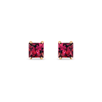 Brinco Solitário Expressão em Ouro Rosé 18k com Turmalinas Rosa