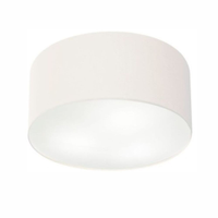 Plafon Cilíndrico Md-3048 Cúpula em Tecido 50x21cm Branco - Bivolt