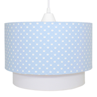 Lustre Tubular Duplo Coroa Azul Quarto Bebê Infantil Menino