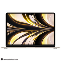 Notebook Apple MacBook Air 13 M2 (CPU de 8 núcleos e GPU de 8 núcleos, 8GB RAM , 256 GB SSD) - Estelar