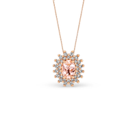 Pingente Clássicos em Ouro Rosé 18k com Morganita e Diamantes