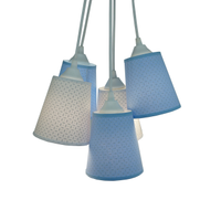 Lustre Pendente Candy Arabescos Azul e Branco