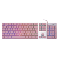 Teclado Gamer Pink Prismatic Tc205 - Abnt2 - Led Rainbow Rosa