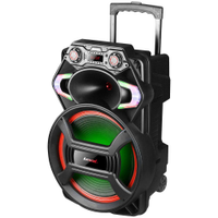 Caixa de Som Amplificada Amvox ACA800 Gladiador Bluetooth, Rádio FM, USB e Luzes Led - 850W