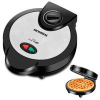 Máquina De Waffle Mondial Pratic 1200W Preto Inox Gw-01 127V - 110V