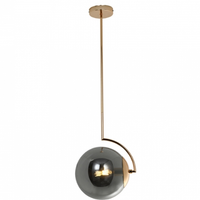 Pendente Orbis Smoky E Gold 1Xe27 - Hevvy