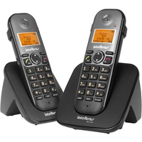 Telefone Intelbras Sem Fio Digital com Ramal Adicional TS 5122, para Telefone sem Fio, Preto