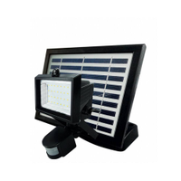 Refletor Led Taschibra Placa Solar+Sensor Presença Prime 02 IP44 Preto 6500K Luz Fria